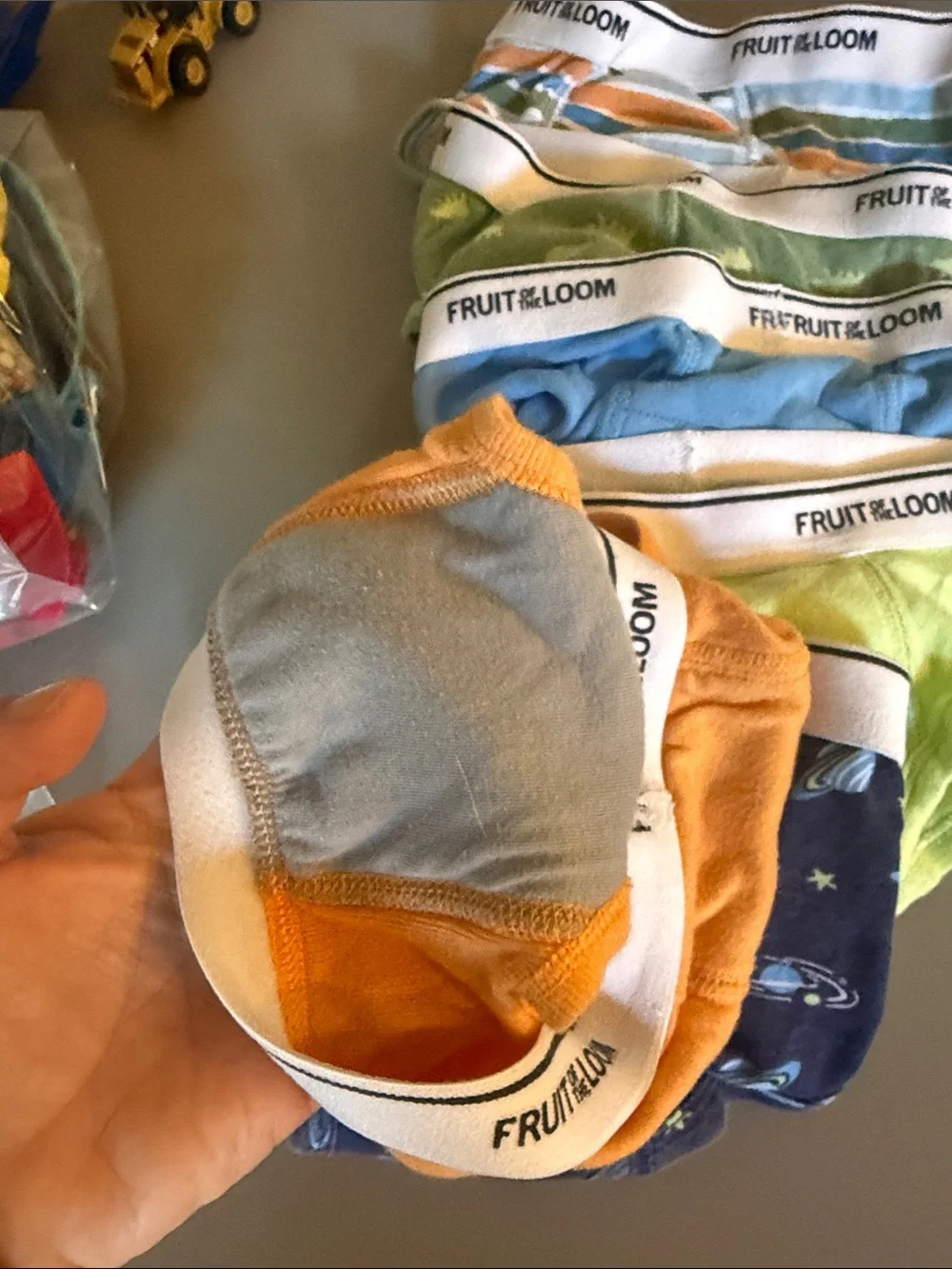 Fruit of the Loom Boys Briefs Set - Orange, Blue, Green, Yellow, Navy